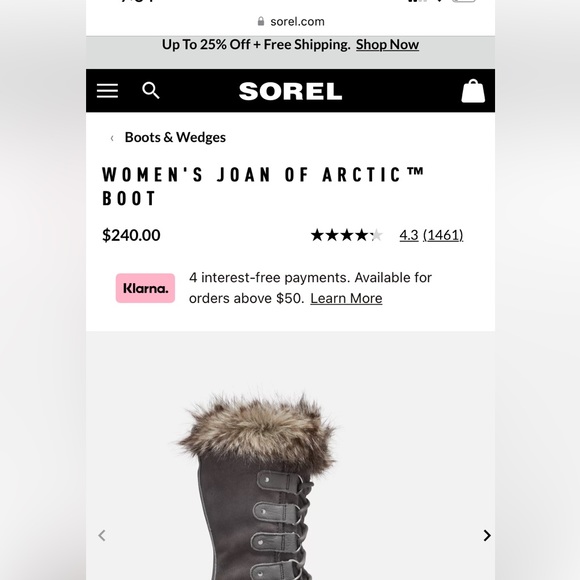Womens Sorel Joan of Arctic Quarry size 6 - Picture 6 of 6